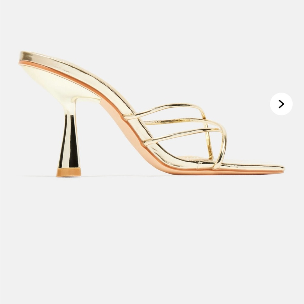 Elegant Gold Strappy Heels